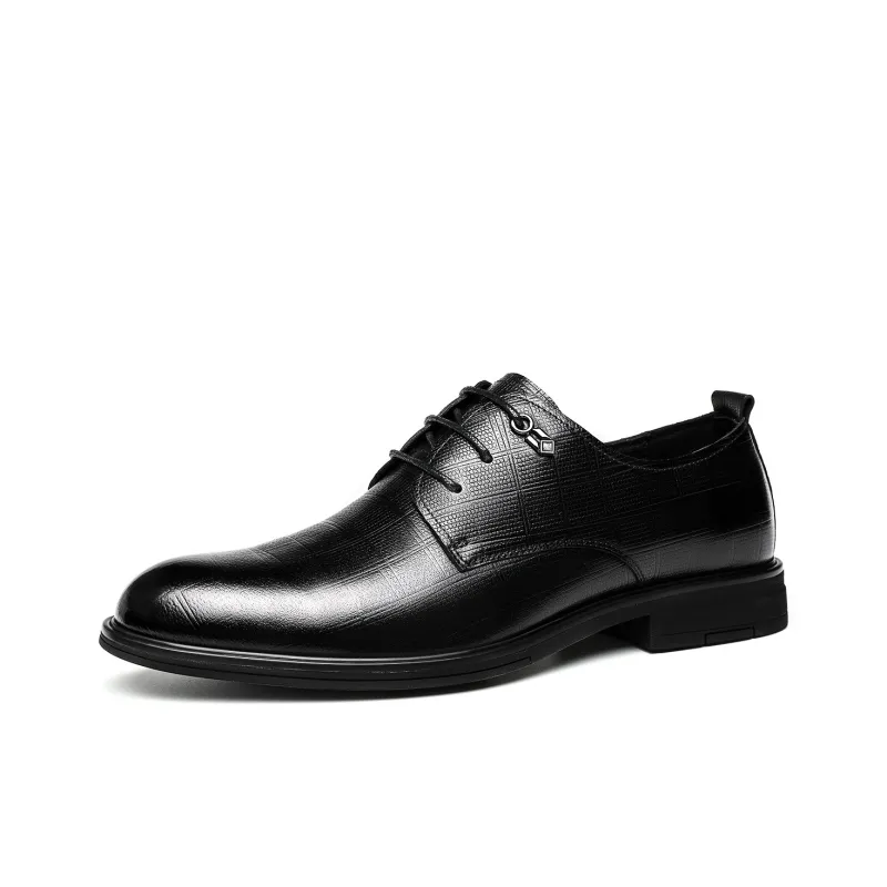 CHINT Dress Shoes Men Low Top Black-1