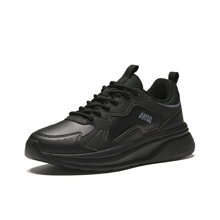 Anta Anti Slip Wear Resistant Low Top Casual Shoes Women's Black Steel Gray-1