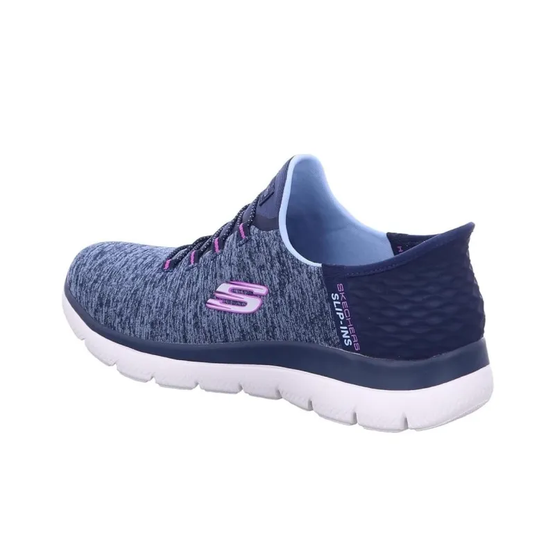 Skechers Summits Anti Slip Wear Resistant Low Top Casual Shoes Women's Marine Blue-3