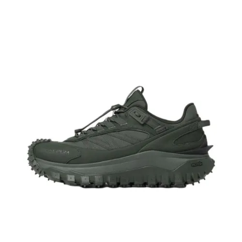 Moncler Trailgrip Casual Shoes Men Low-Top Dark Green