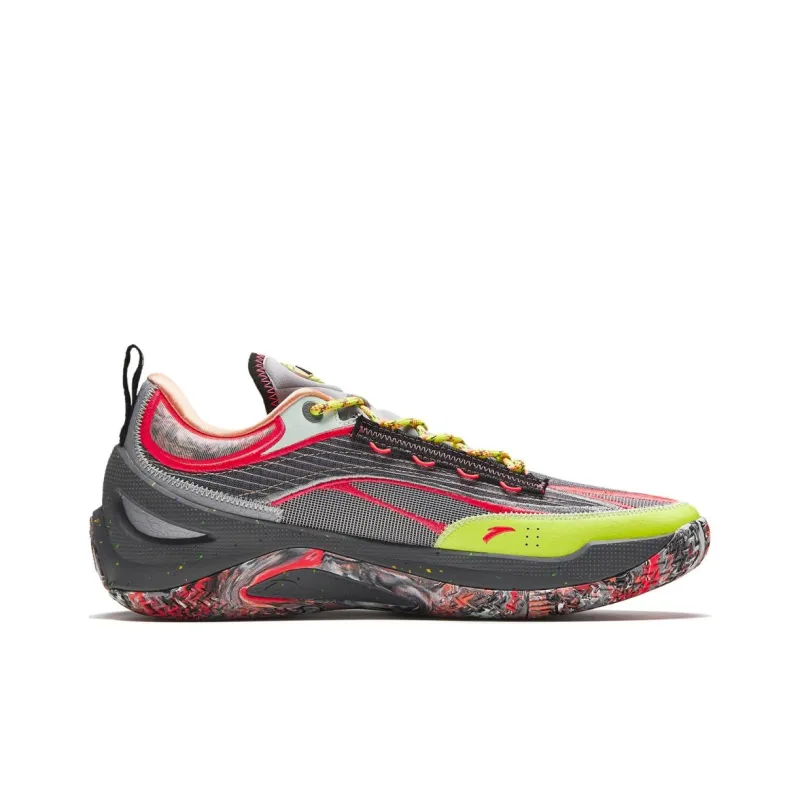 Anta Instant 1 ESG Cushioning Wear Resistant Low Top Basketball Shoes Men's Black Red Green-2