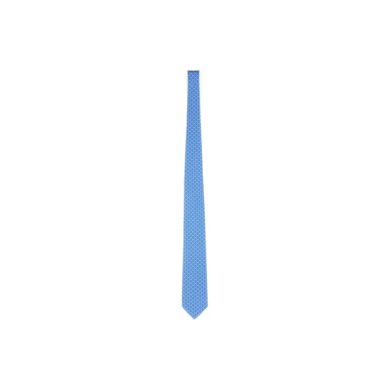 FERRAGAMO Silk Ties Men's Sky Blue-1