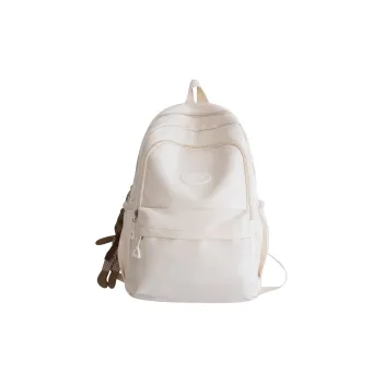 GOX Nylon Backpack Unisex White/Black/Red/Yellow/Green/Blue/Pink
