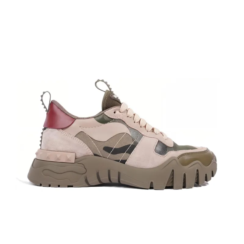 Valentino Rockrunner GARAVANI Plus Anti-Slip Wear-Resistant Low-Top Casual Shoes Women's Army Green-1
