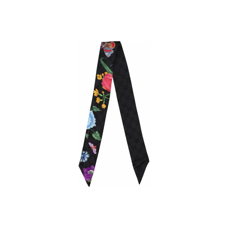 GUCCI Silk Scarves Women's Black-0
