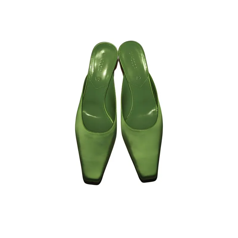 D'ACCORI Closed Toe Slippers 5.5cm Women's Green-4