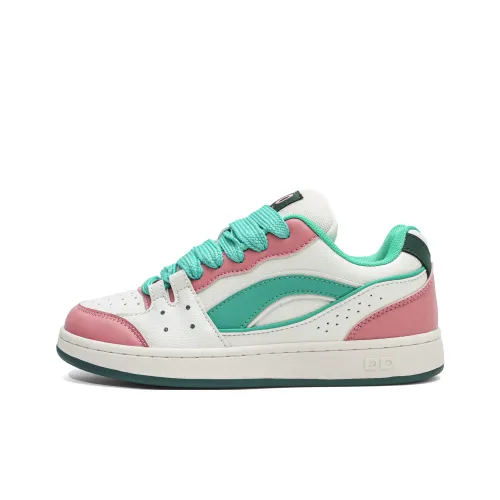 GLO BULL Skateboard Shoes Unisex Low-Top Cyan Pink