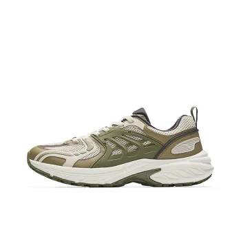 Anta Lightweight Low Top Casual Running Shoes Men's Mud Sand Gray Dried Wood Color