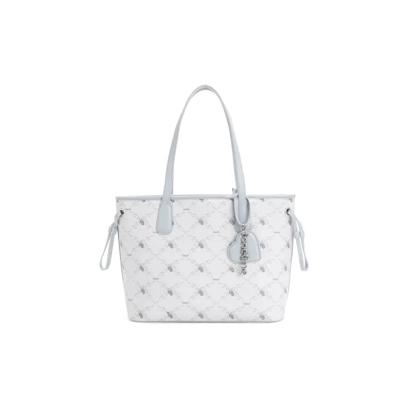 ONE TIME Synthetic Leather Tote Bag, Shoulder Bag Tubas Women's Rain Snow Gray-1
