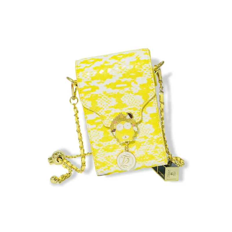 MACK JODAER Synthetic Leather Shoulder Bag Regular Women's Yellow-3