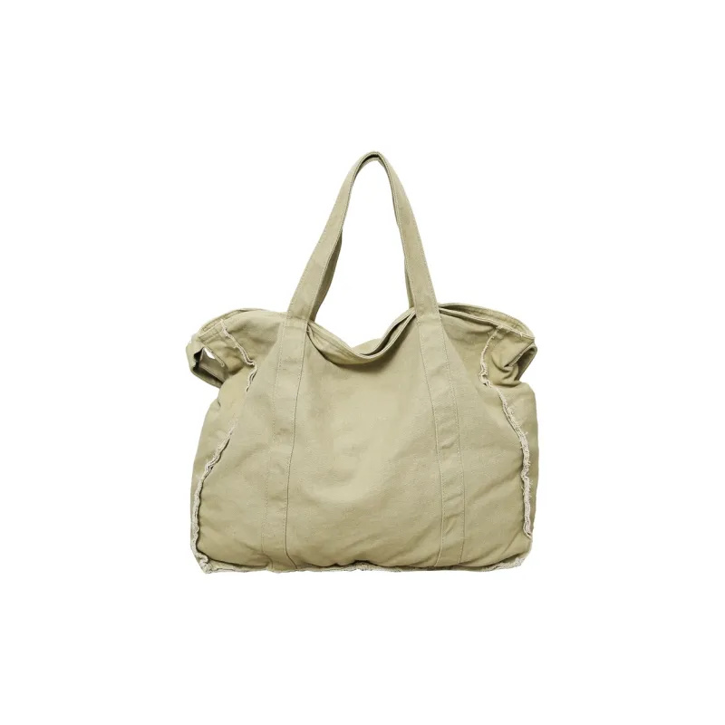 Travel Canvas Canvas Bag One Shoulder Handbag Regular Unisex Black/White/Gray/Khaki/Green/Brown-6