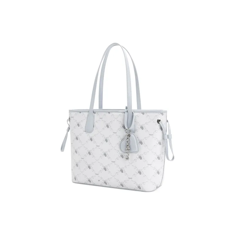 ONE TIME Synthetic Leather Tote Bag, Shoulder Bag Tubas Women's Rain Snow Gray-2