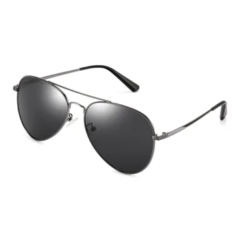 JIGOTT Plate And Metal Aviator Sunglasses Men's