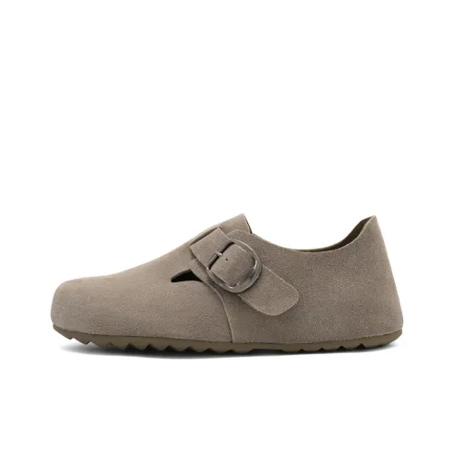 BELLE Casual Single Shoes 2.5cm Women's Dark Gray Ecru Gray Brown