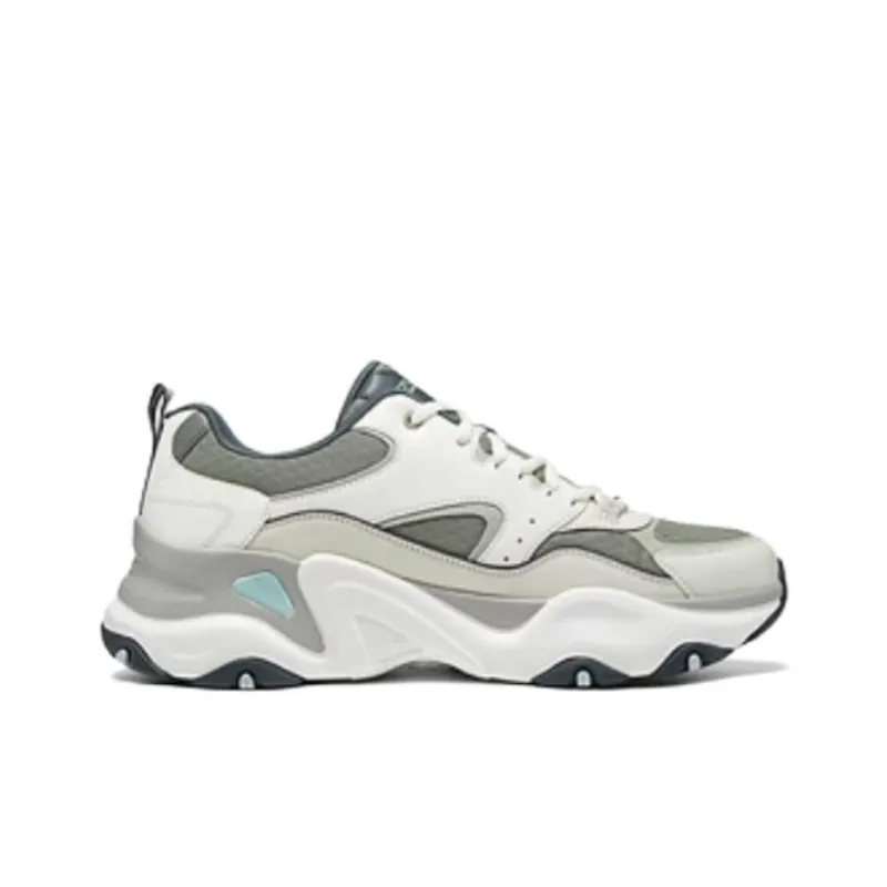 Skechers DLITES Anti Slip Wear Resistant Low Top Chunky Sneakers Men's Gray Green-1
