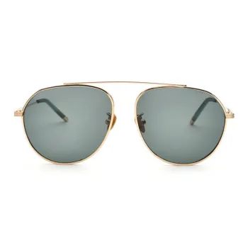 LASH Metal Irregular Shape Sunglasses Unisex Gold