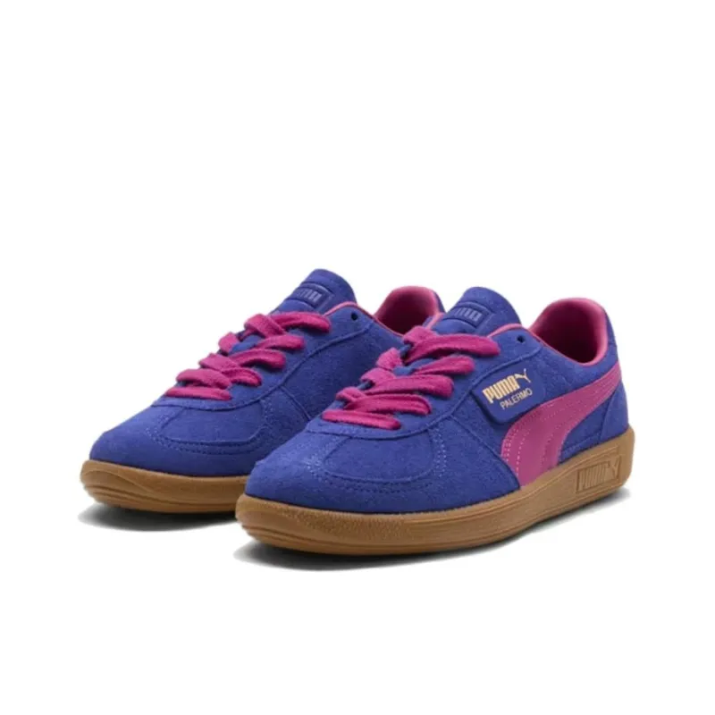 PUMA Palermo Anti Slip Wear Resistant Low Top Skateboard Shoes Women's Blue-2