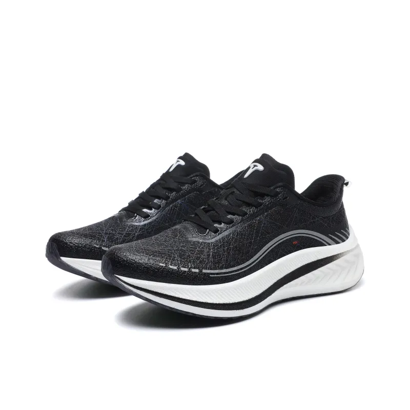 TREEPERI Low Top Carbon Plate Casual Marathon Training Sprint Running Shoes Unisex Cosmic Black-2