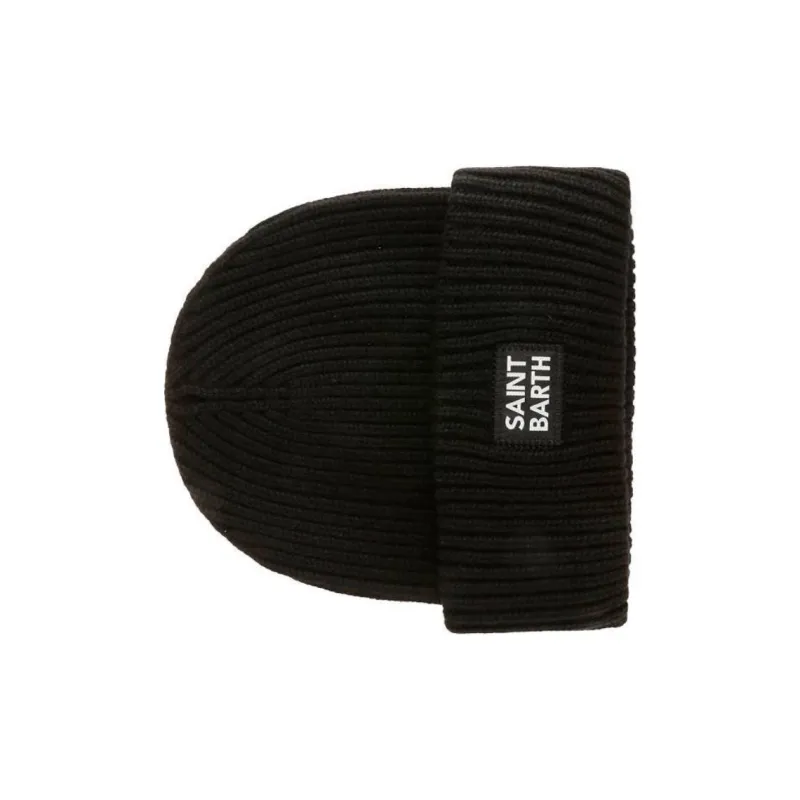 MC2 Saint Barth Logo Patch Wengen Knitted Beanie-1