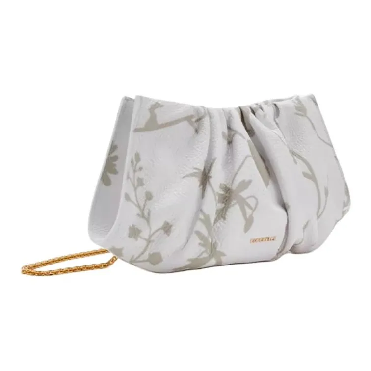 COCCINELLE Cow Leather Handbag Shoulder Bag Large Size Women's Bright White-1