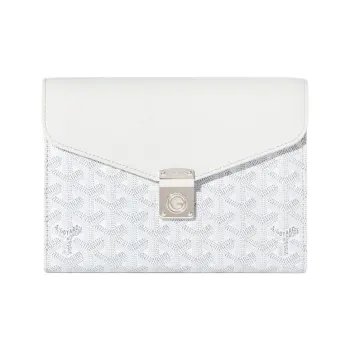 GOYARD Canvas With Calfskin Shoulder Bag Crossbody Bag Unisex White