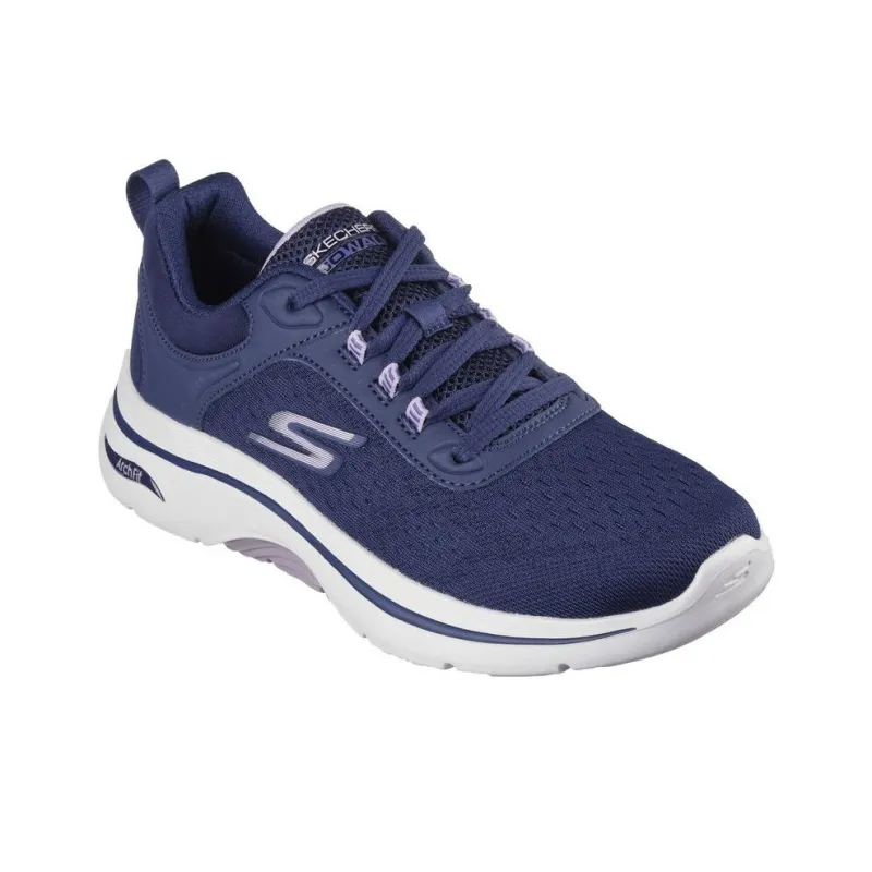Skechers GO WALK Abrasion Resistant Slip Resistant Low Top Casual Shoes Women's Dark Blue Purple-2