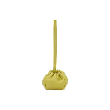 JIL SANDER Napa Lambskin Coin Purse Women's Yellow Green