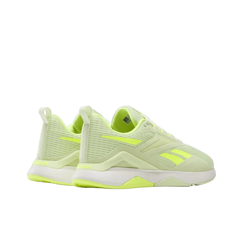 Reebok Nanofle Slip Resistant Breathable Low Top Training Shoes Women's Cyan Yellow-2