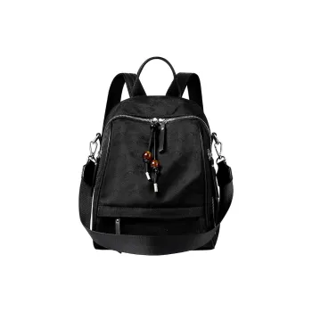 TUCANO Fabric With PU Leather University Student Everyday Backpack Tubas Women's Silver/Black