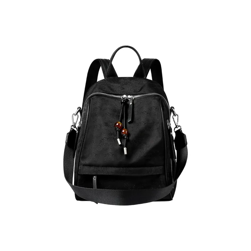 TUCANO Fabric With PU Leather University Student Everyday Backpack Tubas Women's Silver/Black-5