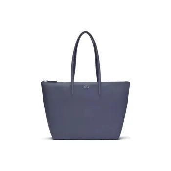 LACOSTE PVC Tote Bag Shopping Bag Shoulder Bag Handbag Large Size Women's Blue