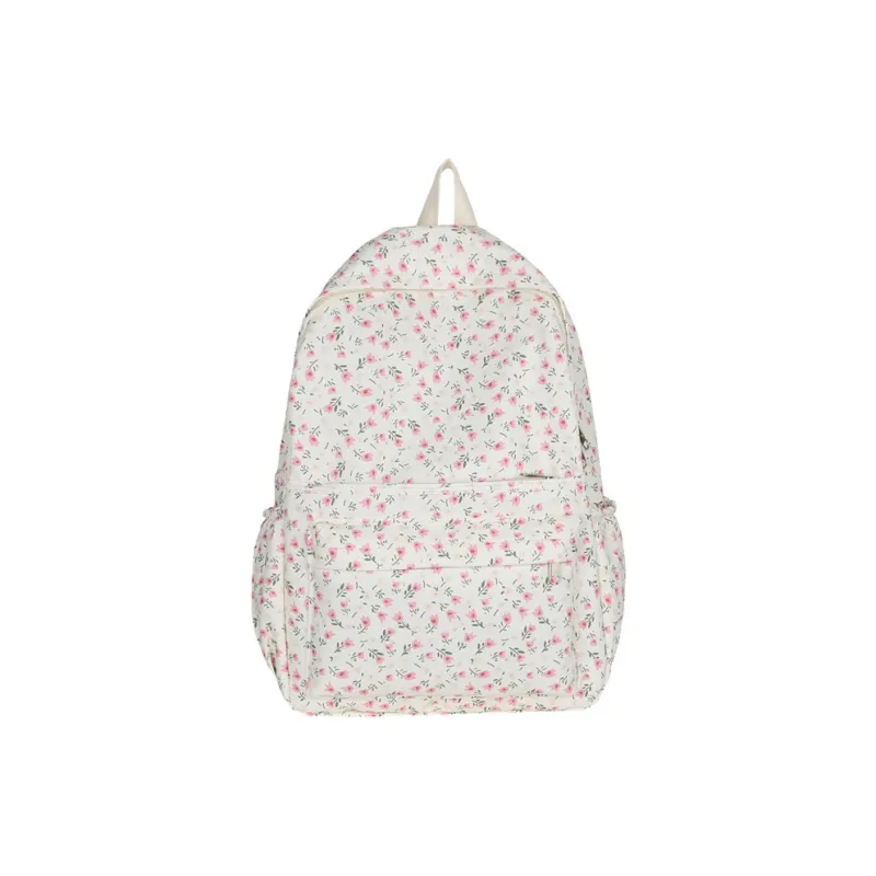 Parker Bear Twill Canvas Backpack Women's Ecru/Pink/Blue-5