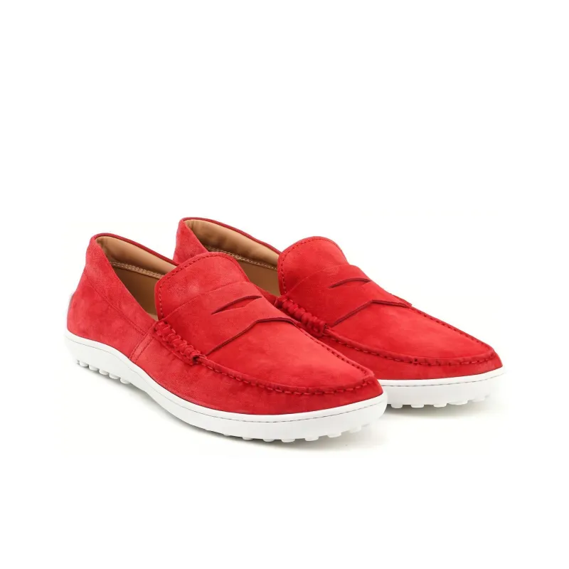 TOD'S Gommino Loafers Men Low Top Red-2