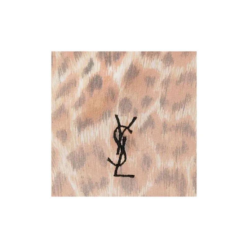 SAINT LAURENT 1980s Logo embroidered Handkerchief-2