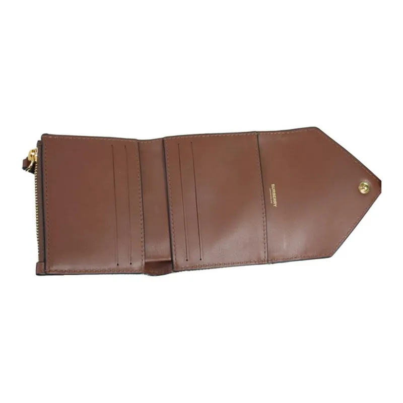 Burberry Canvas With Leather Wallet Women's Brown-3
