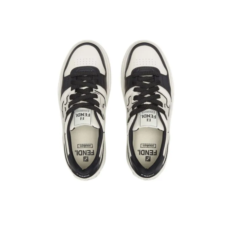 FENDI Match Platform White Black Women's-3