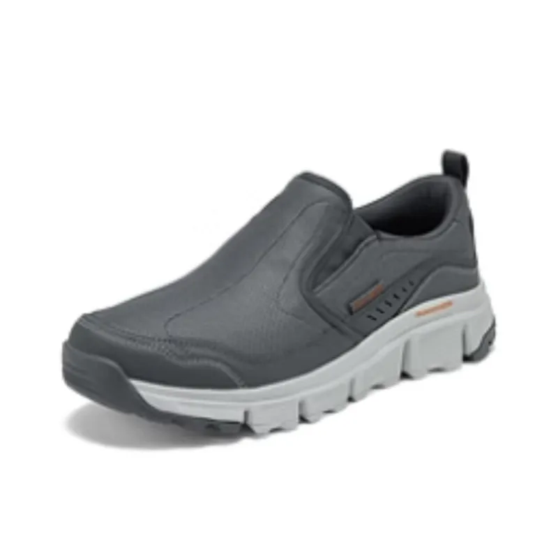 Skechers OUTDOOR MENS Anti Slip And Wear Resistant Breathable Trekking Shoes Men's Gray Orange-2