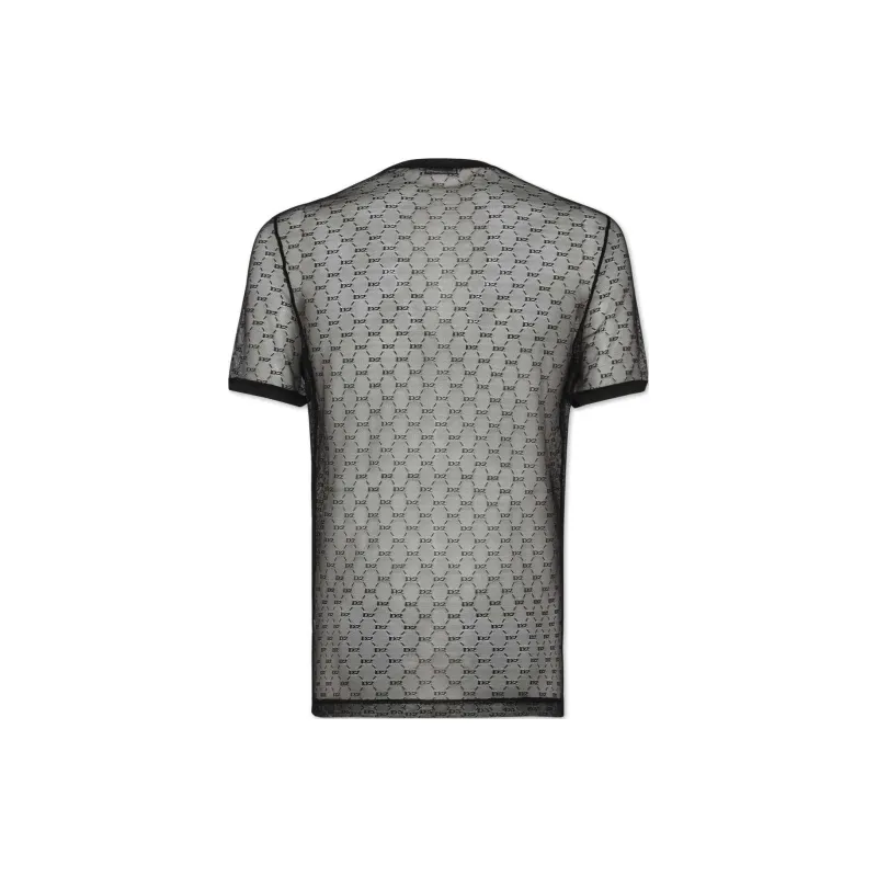 DSQUARED 2 Crewneck Lace Lingerie T Shirt-1