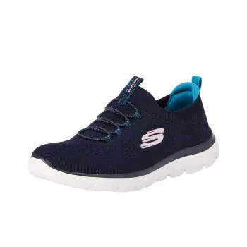 Skechers Summits Anti Slip Wear Resistant Low Top Casual Shoes Women's Marine Blue