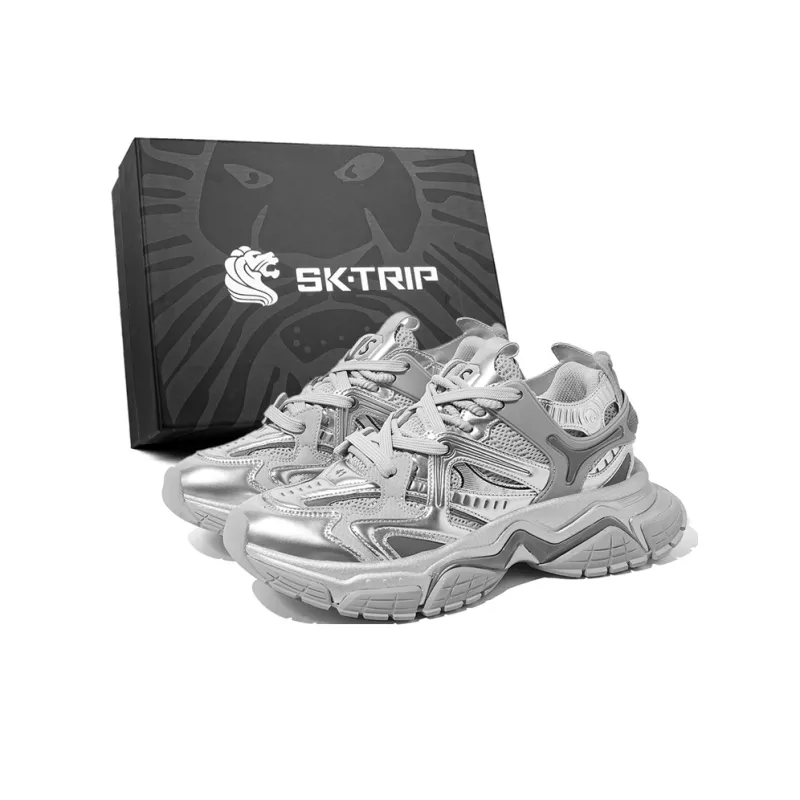 SK.TRIP Cushioning Anti-Slip Wear-Resistant Breathable Lightweight Height Increasing Low-Top Chunky Sneakers Unisex-5