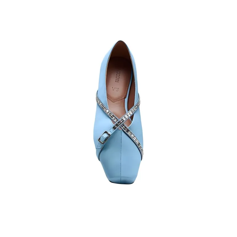 D'ACCORI Cara Ballet Flats Casual Single Shoes Women's Blue-2