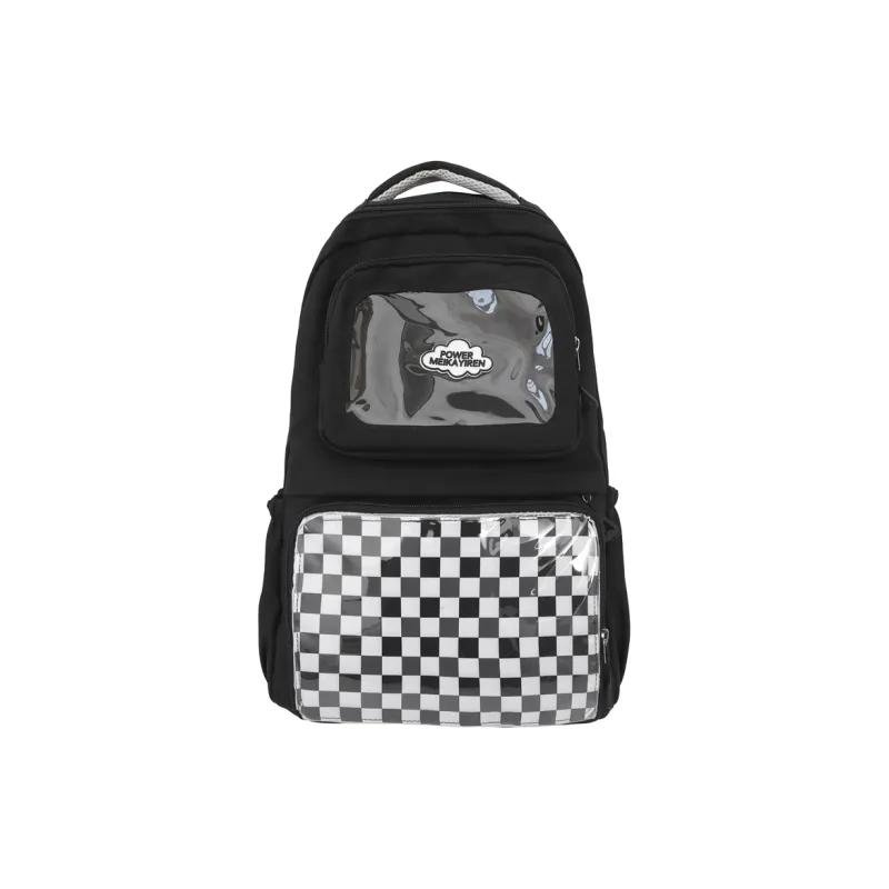 Travel Nylon Backpack Regular Women's Black/Yellow White Green Blue-2