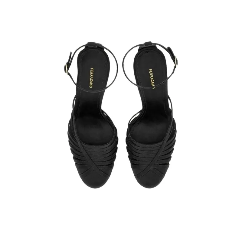 FERRAGAMO Strap Sandals 9.5cm Women's Black-3