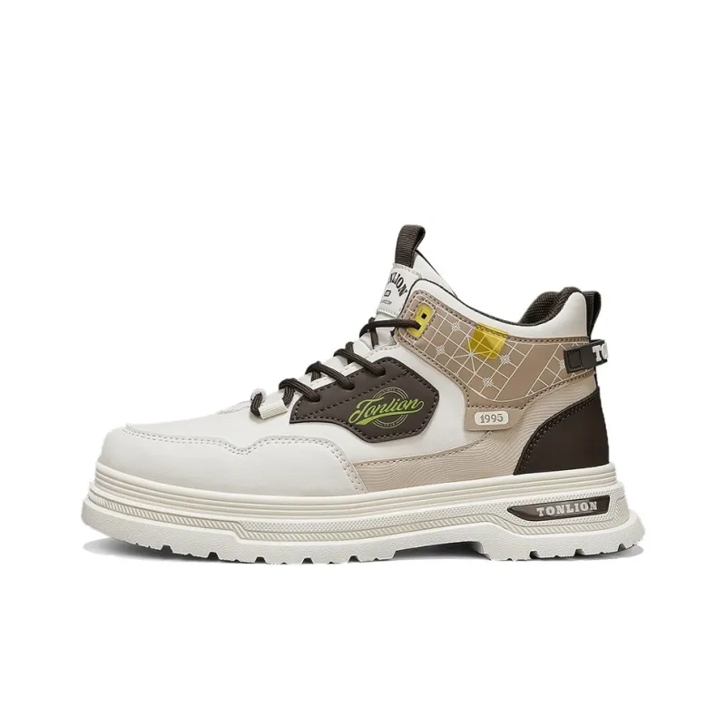 Tonlion Cushioned Slip-Resistant Abrasion-Resistant Mid-Top Casual Shoes Men's-5