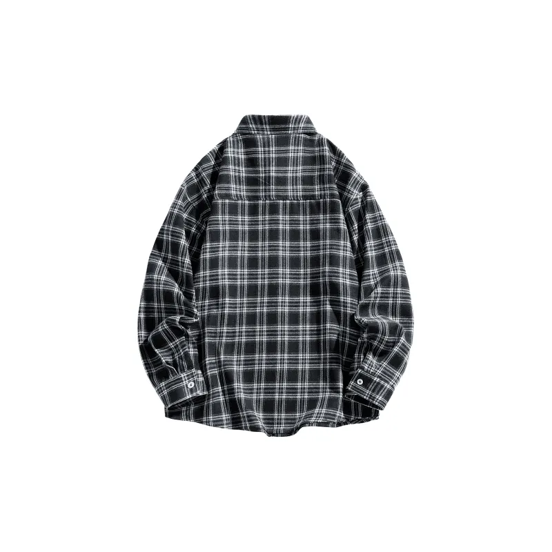 POPEYE Shirt Unisex Black White Plaid-1