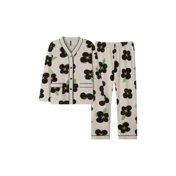 MIIOW Pajama Set Women's Gray White
