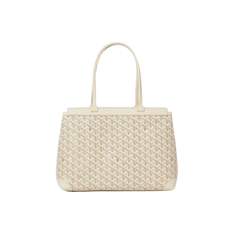 GOYARD Bellechasse Biaude Canvas With Calfskin Tote Bag Shopping Bag Handbag Small Size Women's Sand Stone-2