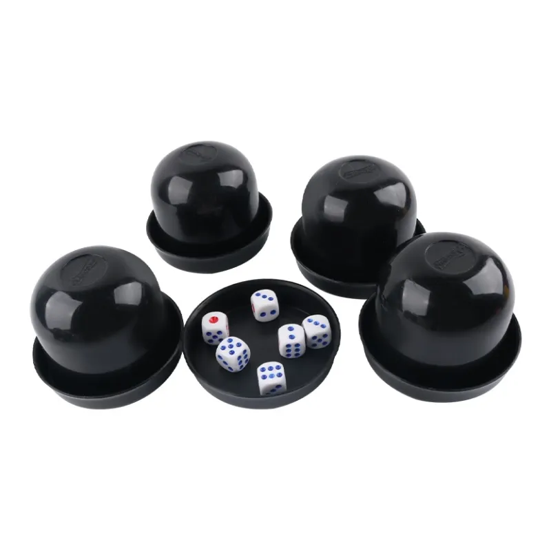 Miao Ji Dice Cup And Color Cup Five Piece Set Color Dice Shaker Cup And Stopper With 30 Pcs Dice Board Games-4