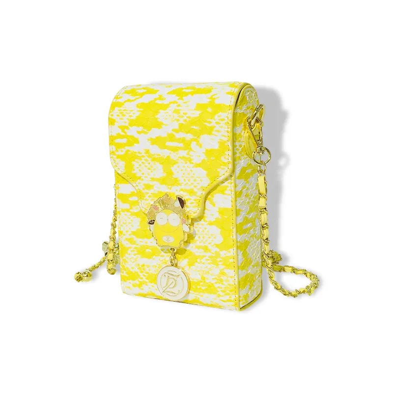 MACK JODAER Synthetic Leather Shoulder Bag Regular Women's Yellow-5