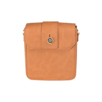 SISISM PU Crossbody Bag Unisex Wheat Ginger Yellow